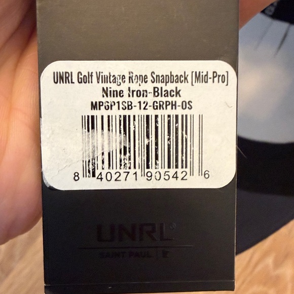 NWT UNRL Golf Script Rope SnapBack Mid Pro Gray Hat Adjustable Golf Spring Club - Picture 6 of 6